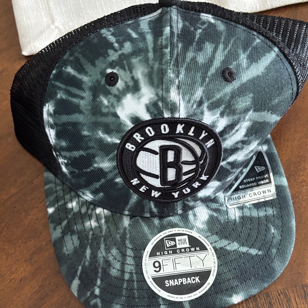 New Era Brooklyn Nets Tie-Dye Snapback Hat - Green/Black